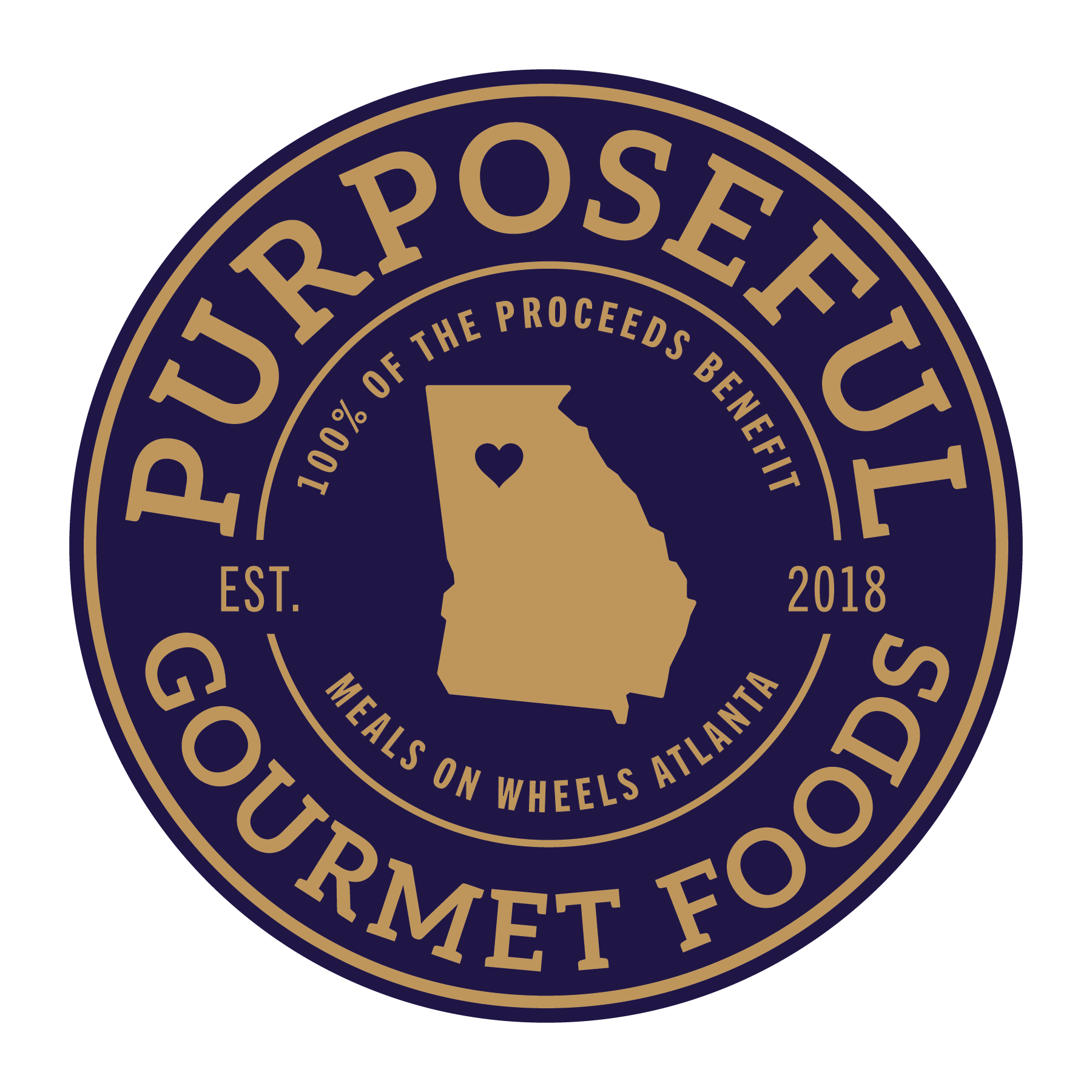Purposeful Gourmet Foods Logo purposeful logo