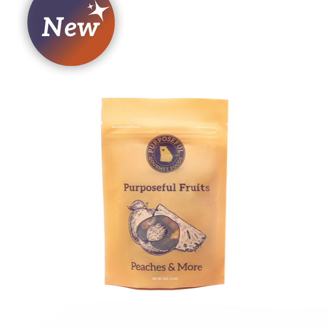 purpsoseful dried fruit blend packaged