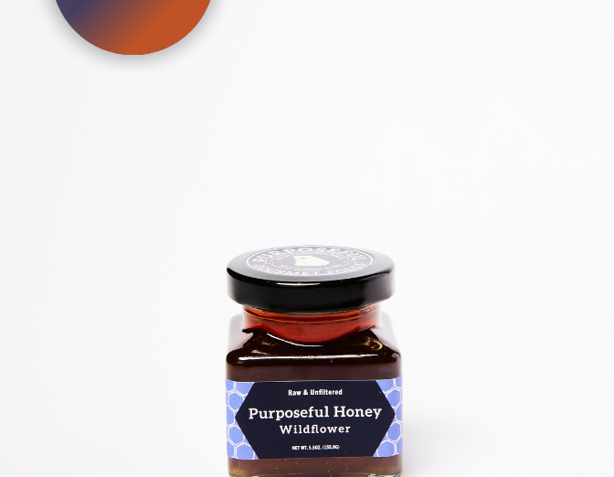 purposeful wildflower honey jar