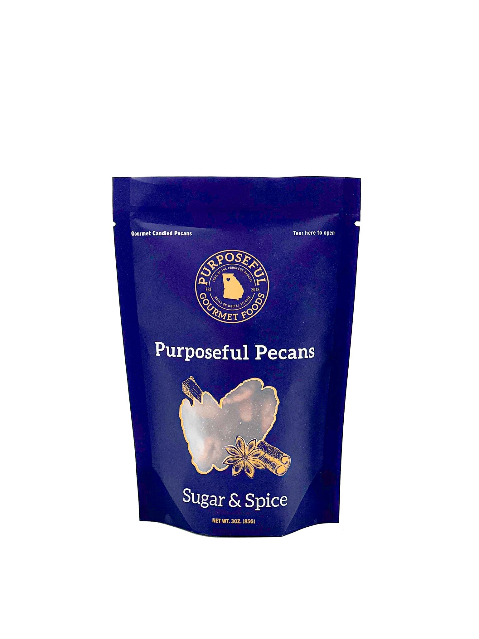 purposeful pecans packaged